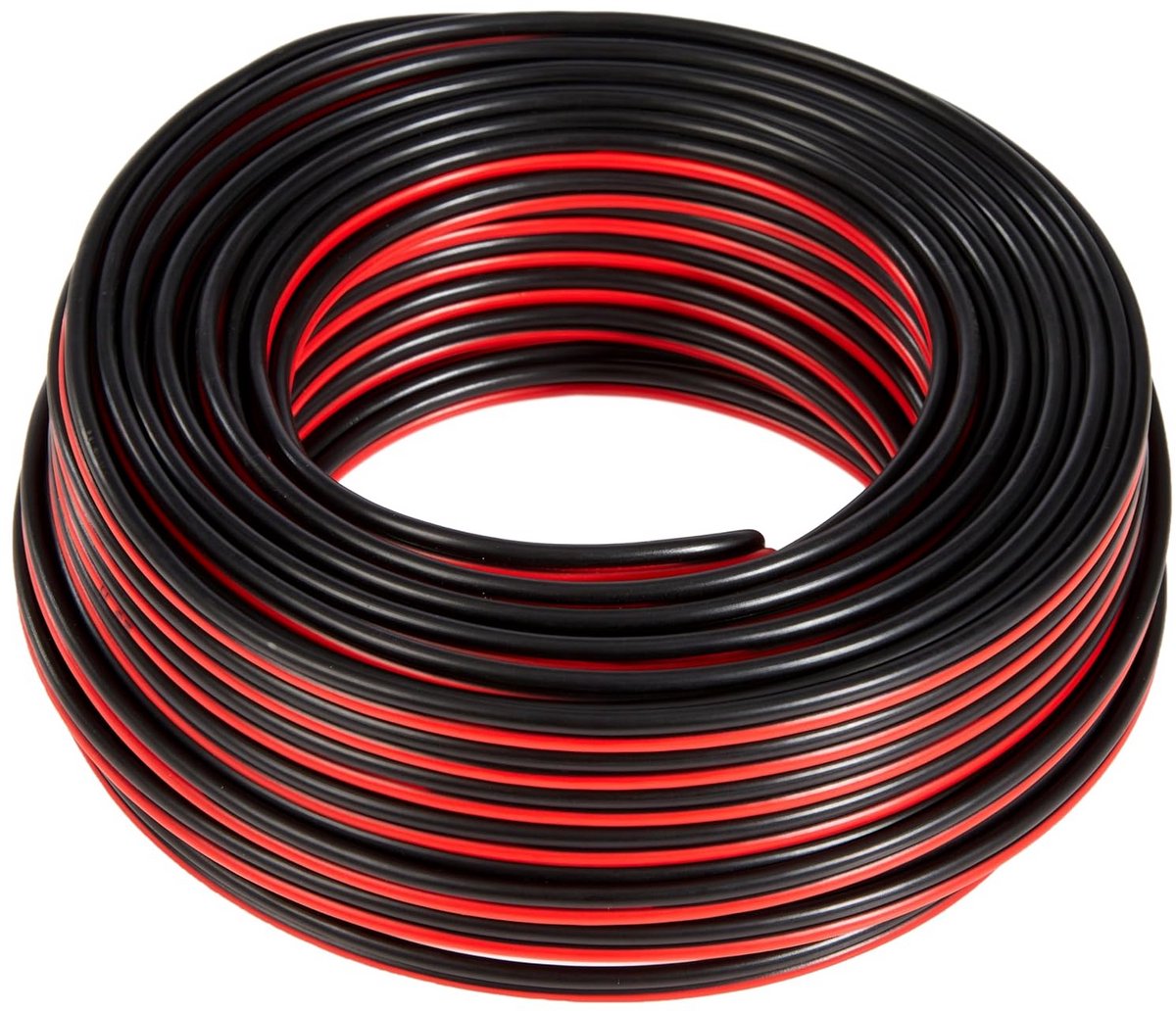 Luidsprekerkabel 2x1.5 mm² Rood Zwart per Meter voor Audio en Subwoofer Direct op Rol