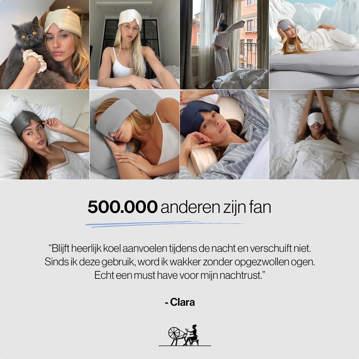Dore & Rose - Cooling Slaapmasker - Verkoelend Oogmasker - Zijden Slaapmasker Met Verkoelende Functie - Deep Sleep Mask - Eye Mask - Verduisterend - Wallen - Lichtblauw — afbeelding 8