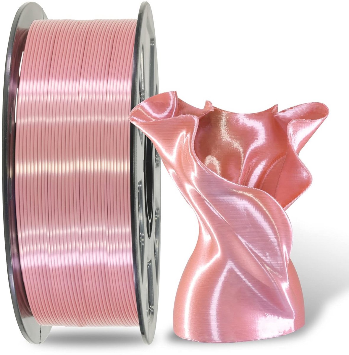 Zijdeachtig Metallic Roze Goud PLA Filament 1.75mm - 1KG 3D Printer Materiaal