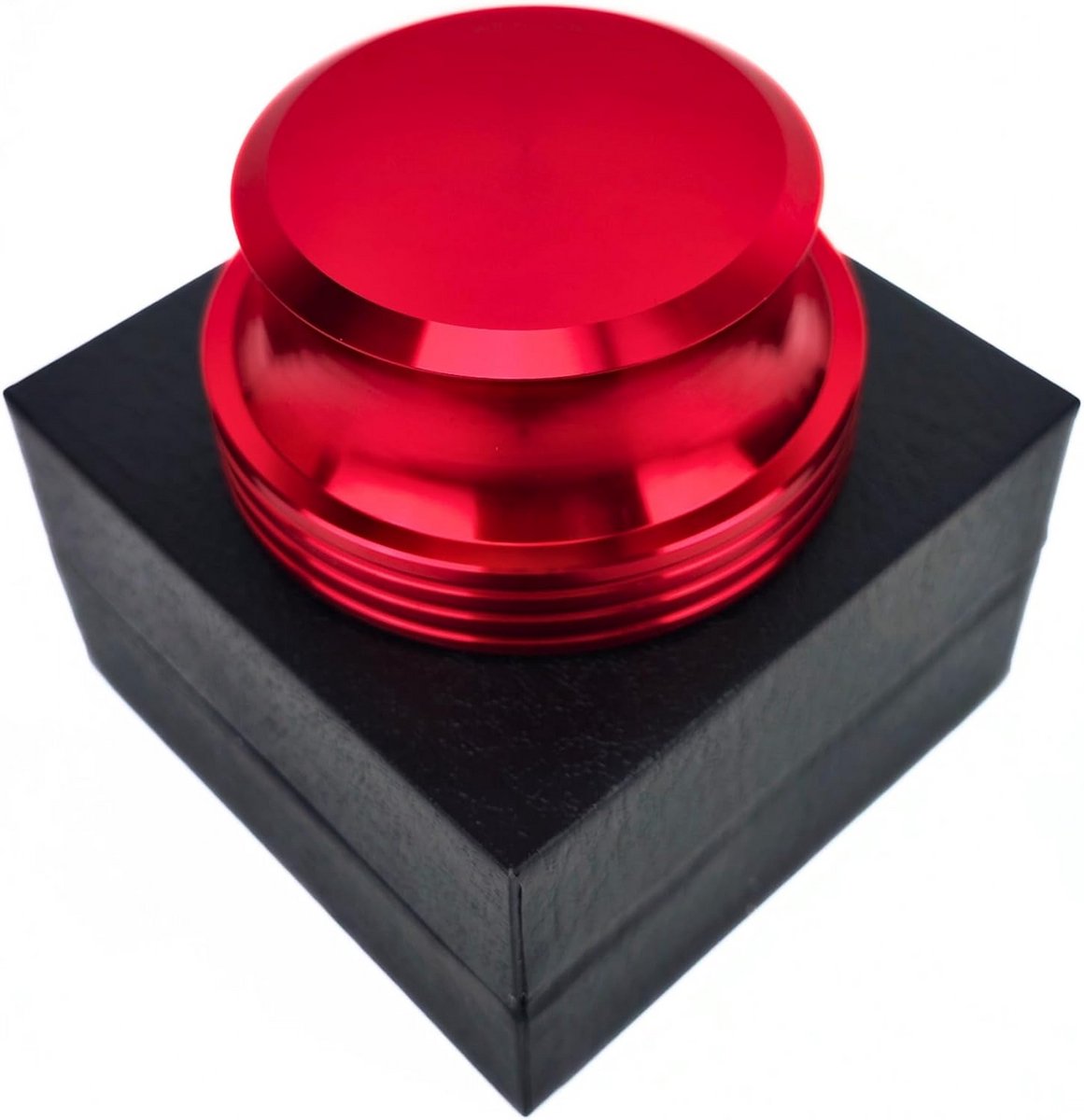 Platengewicht Draaitafel Klem - Vinyl Stabilizer Gewicht - Vinyl Luisteren Verbeteren - Minimaliseert Trillingen - 580 g - Rood