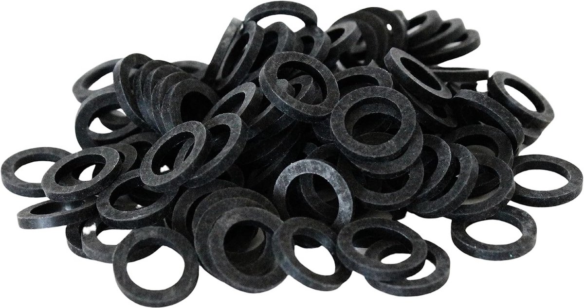 Set van 100 Rubberen Pakkingen 3/8 Inch voor Water en Verwarming - Temperatuurbestendig