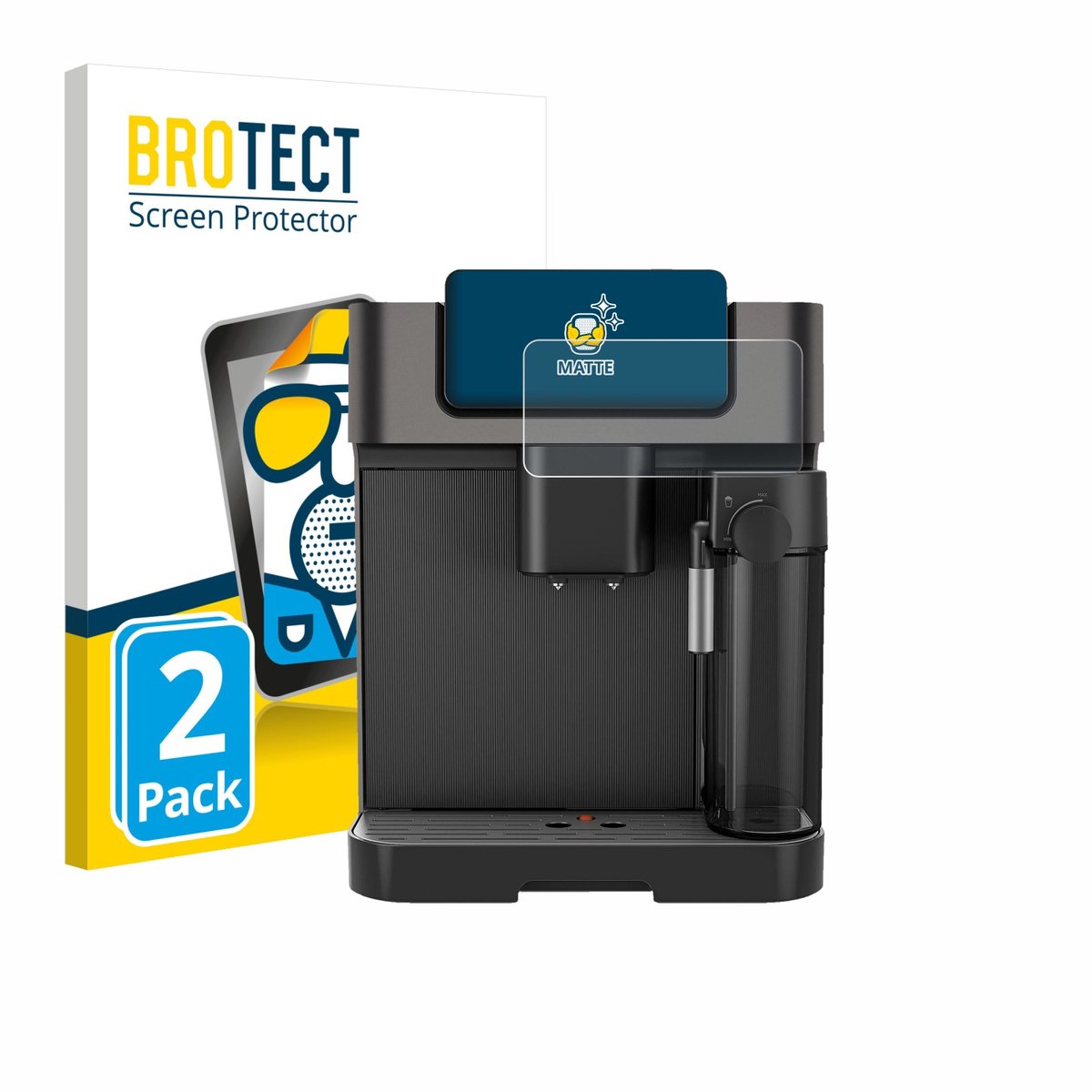 BROTECT - Screenprotector voor Grundig KVA 7230 - Folie Beschermfolie matte 2 Stuks