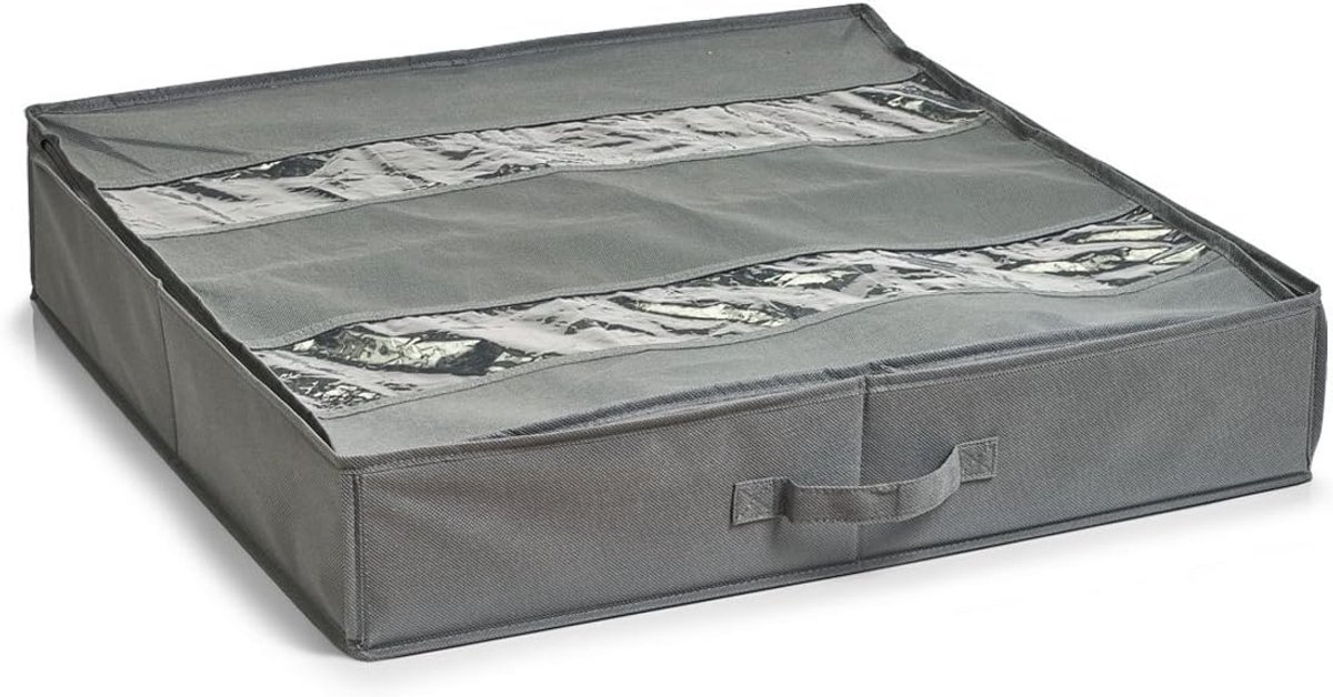Flexibele Opbergbox voor Schoenen - Vlies Stof - Grijs Ruime Afmetingen