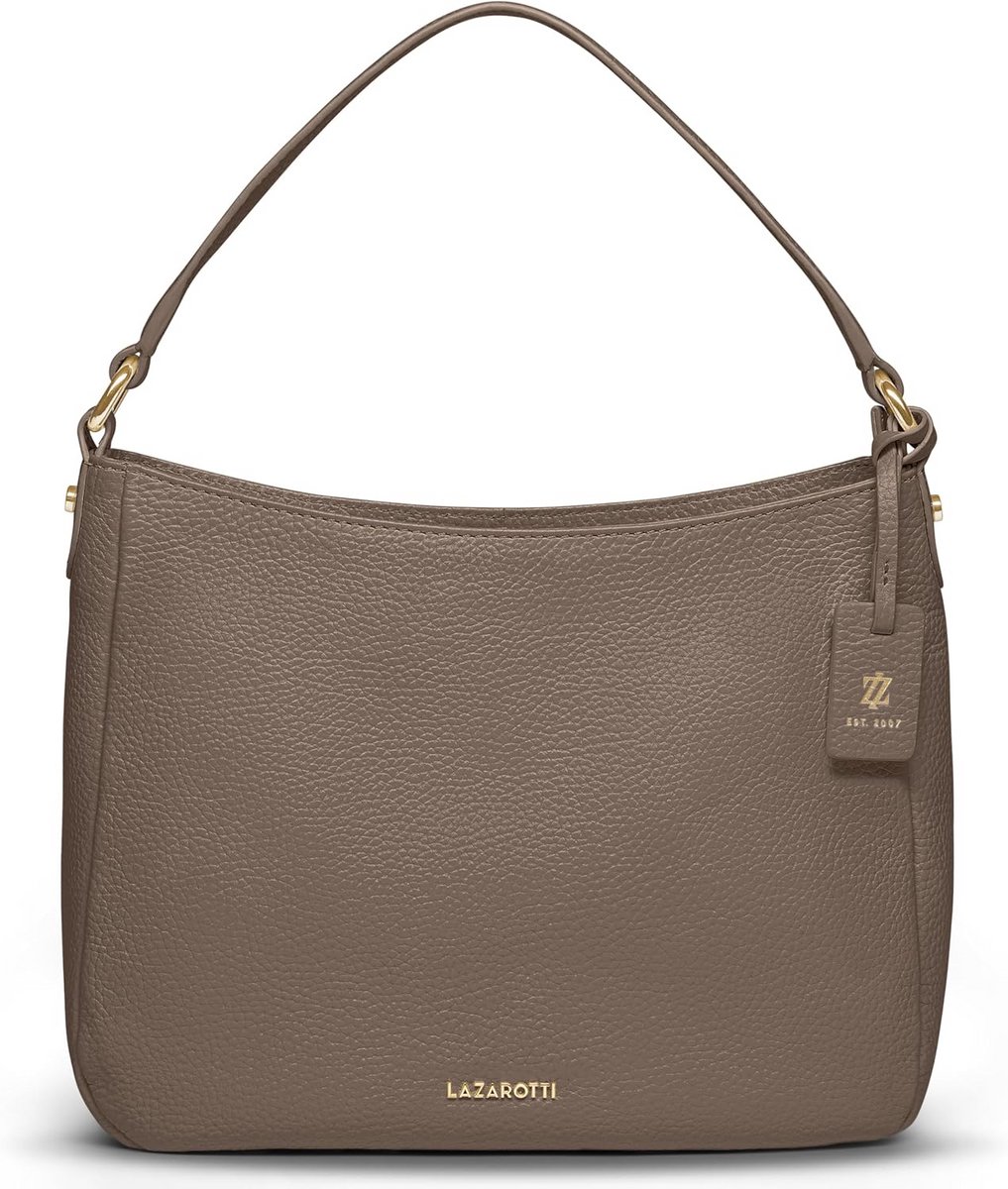 Dames Leren Schoudertas met Verstelbare Band - Handtas 27 cm