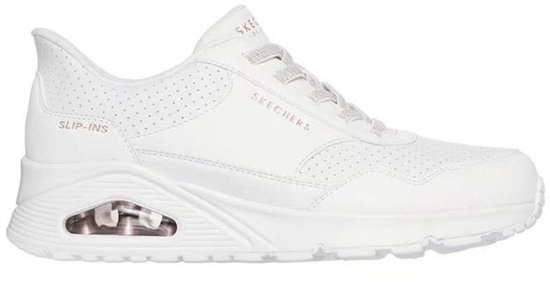 Skechers Instapper Hands-Free Slip-Ins Uno Banksia Luxe 177118 WHT White