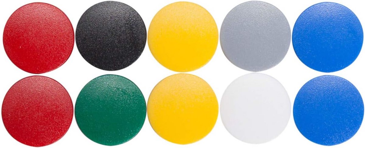 Set van 10 sterke ronde koelkastmagneten Ø 20 mm - Veelzijdig en Duurzaam