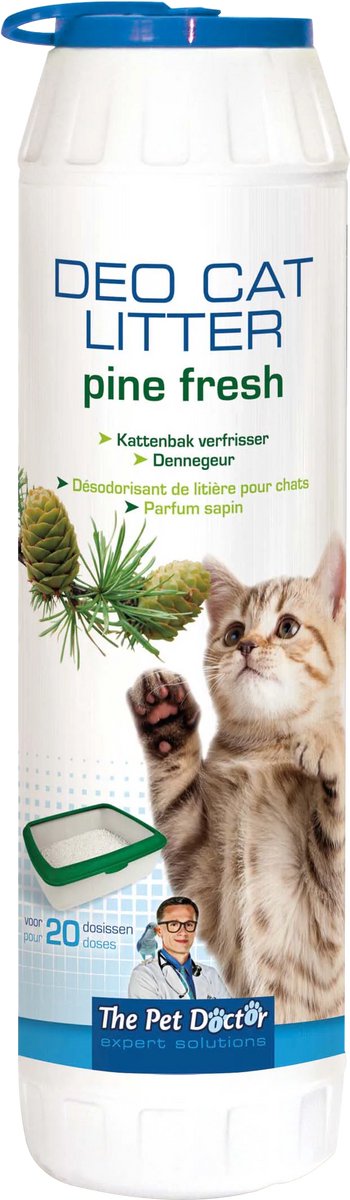 Bol.com The Pet Doctor - Deo Cat Litter Pine Fresh - Kattenbak verfrisser - Kattenbak verfrisser - 750 g aanbieding