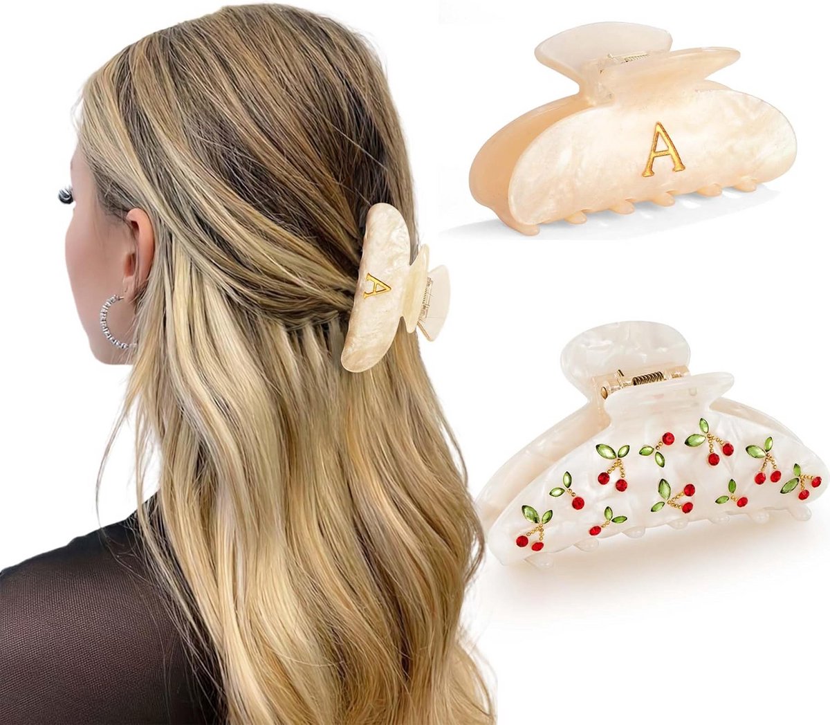 Grote Haarclip voor Dik Haar - Sterke Klem voor Lang en Krullend Haar