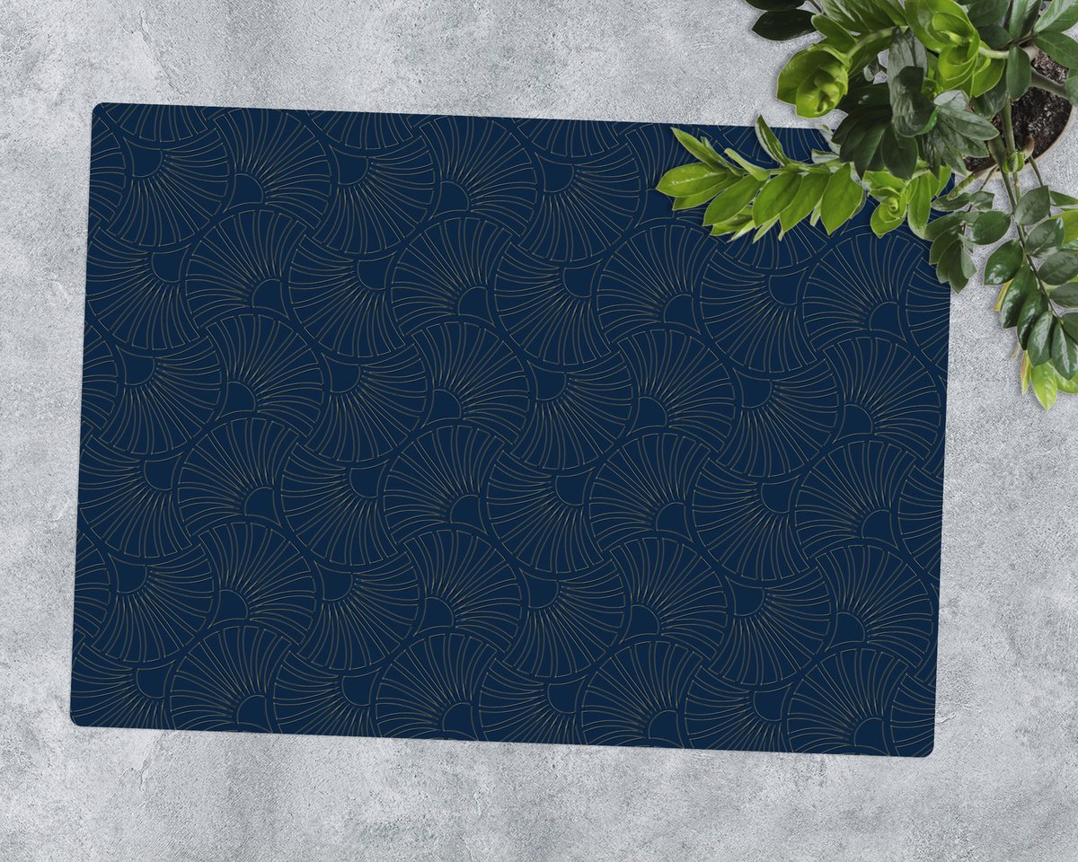 Coloray Vloerbeschermer - Decoratieve compositie Bureaustoel Vloerbeschermer - 120x90 cm - Marine Vloerbeschermer Harde Vloer - Motif Vloerbeschermer - Mótif Vloerbeschermer - Rechthoekige Mat - Abstracties Thema