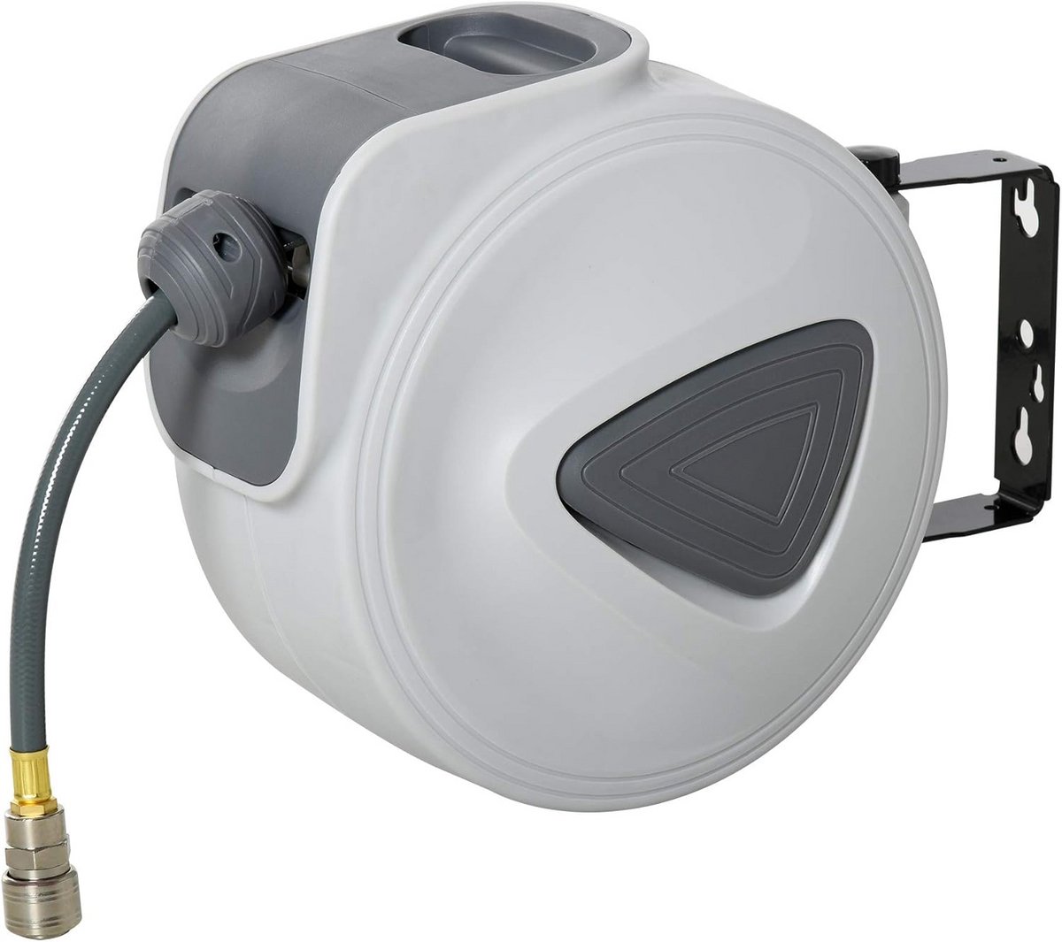 Luchtslanghaspel – Persluchtslanghaspel – Slanghaspel Compressor – Automatische Slanghaspel – Wandslanghaspel – 15 Meter + 1,4 Meter Slanglengte – 180° Draaibaar Met Veiligheidsrem
