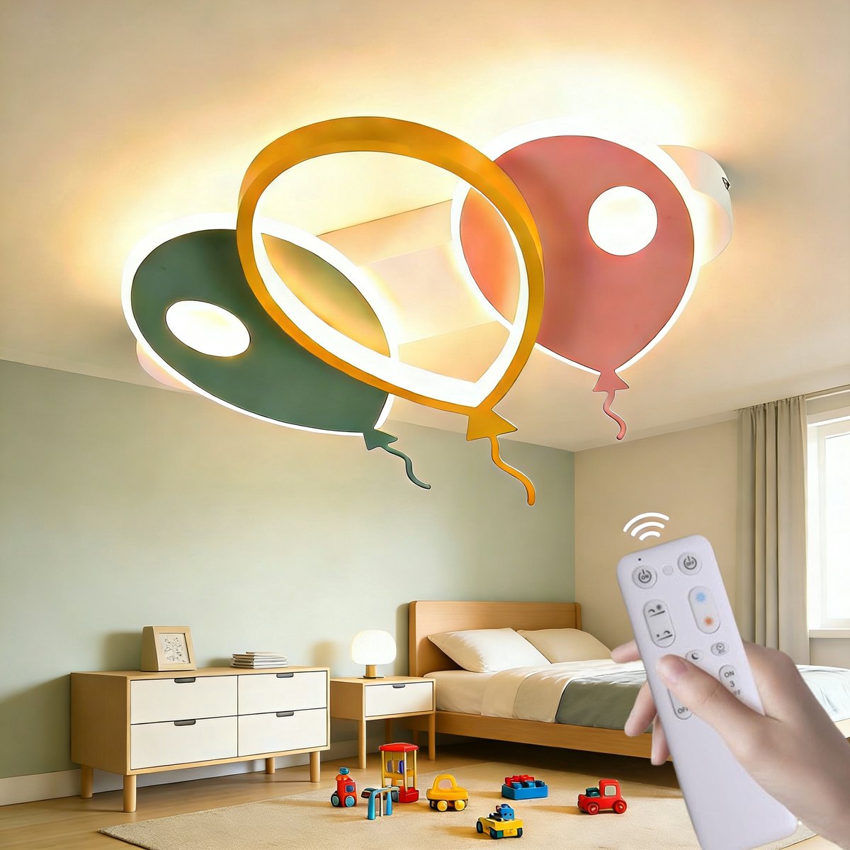 Epochglo LED Plafondlamp Kinderkamer - Ballon Design - 32W 2880LM - Dimbaar (3000K-6000K)