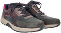 Paar zwarte Gabor sneakers met bruine, groene, paarse en gouden details.