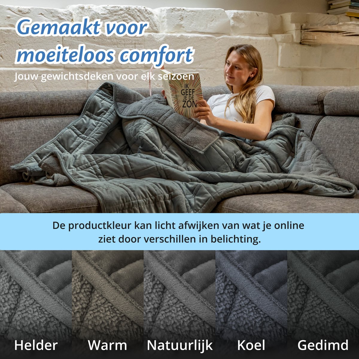 Ella verzwaringsdeken 9 kg fluweel en sherpa 150x200 thumbnail 6