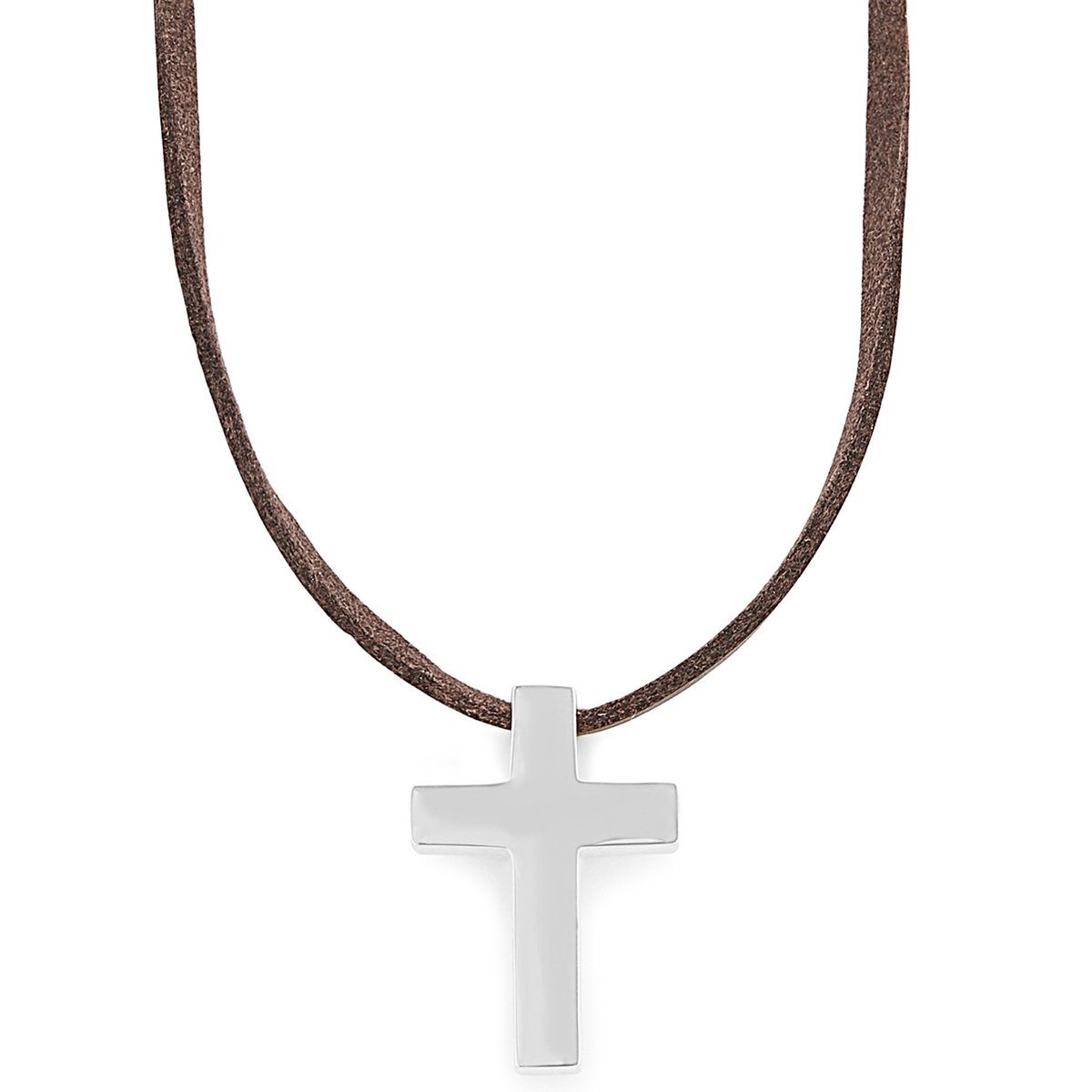 Iconic | De Zoon Zilverkleurige Ketting met Kruishanger