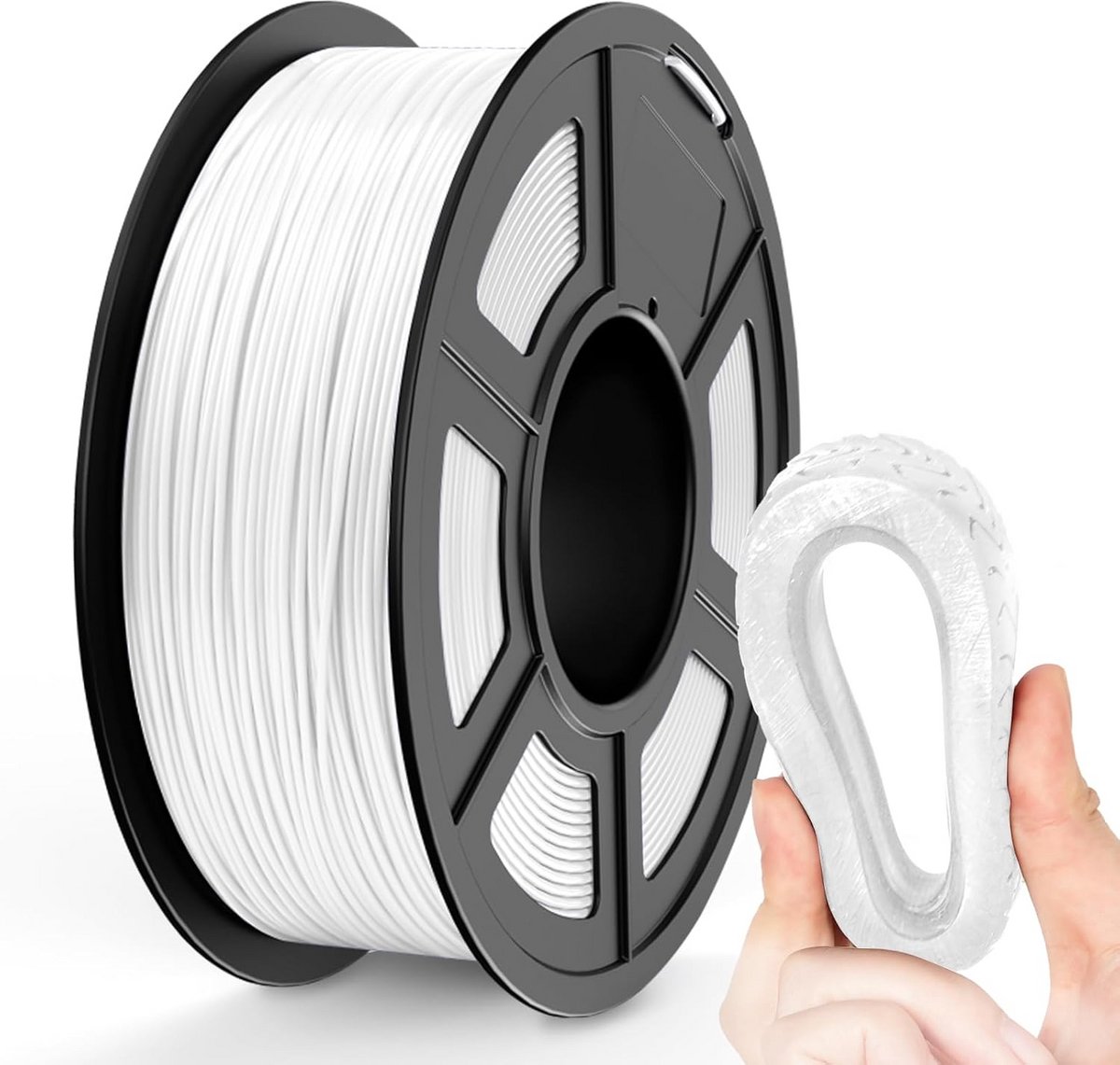 Flexibel TPU 3D Printer Filament 1.75mm - 1kg Spoel - Hardheid 95A - Wit