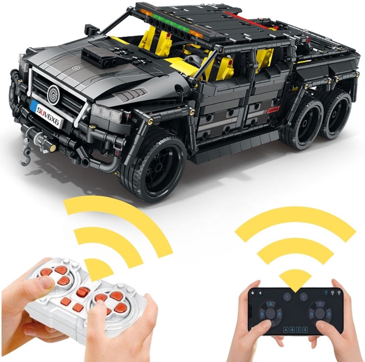 Reobrix 11001 Mercedes Benz G700 speed truck bouwset | Radiografisch bestuurbare auto | City racer champions adventure modelbouw | Technische educatief speelgoed volwassenen & kinderen | Accu niet geschikt voor Lego technic | Bouwdoos met 2162 bloks