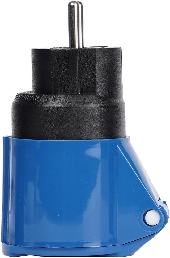 Zenitech Haakse Stekker – 16A, 2P+T, Grijs, Voor Huishoudkabel H05VV-F 2x1 Mm²