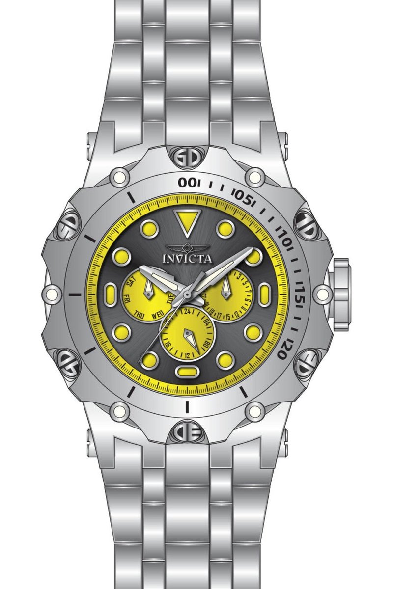 Invicta Reserve 49178 Heren Horloge - Waterdicht - Analoog - Quartz Uurwerk - Roestvrij Staal met Grijze Wijzerplaat - 51mm