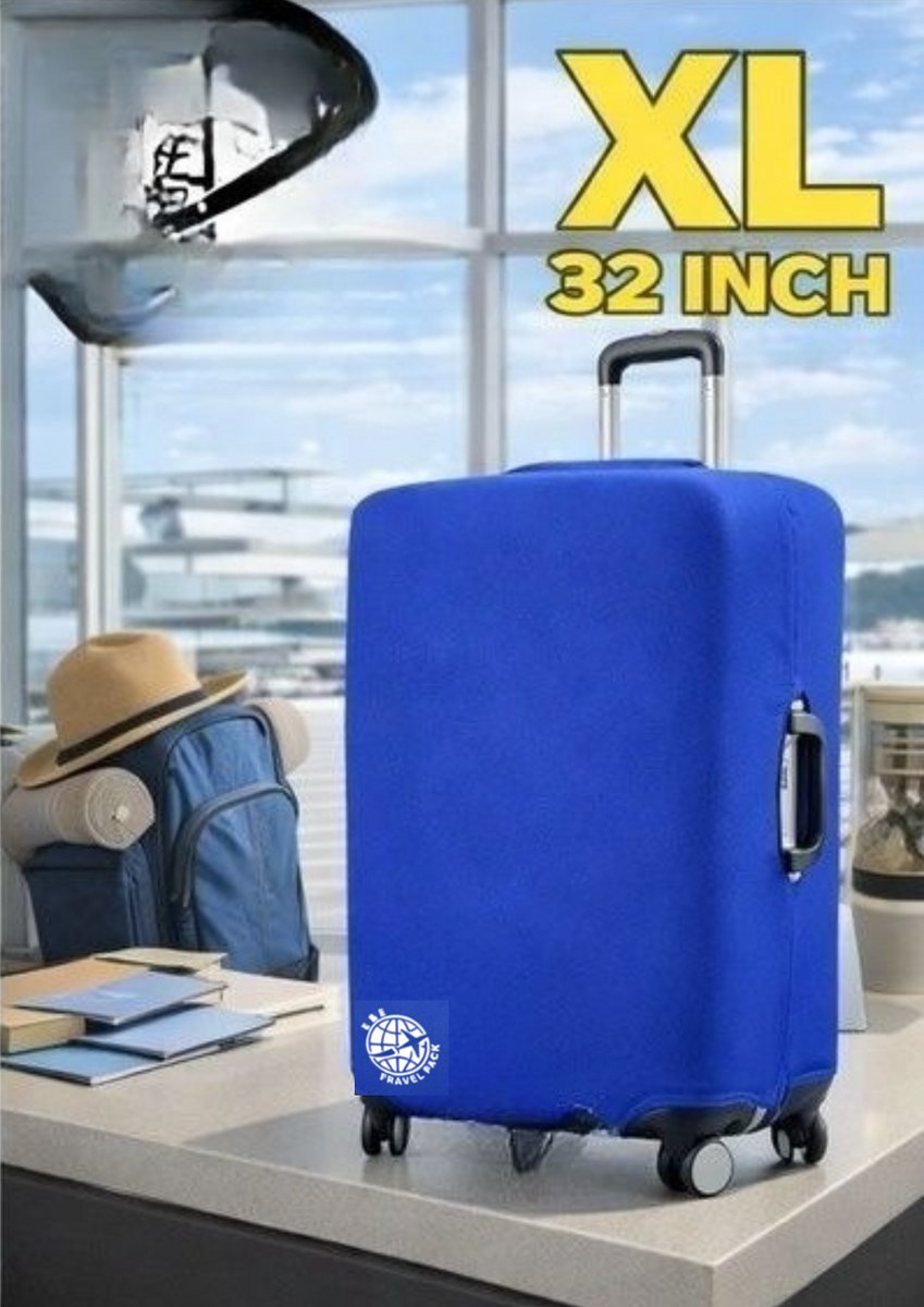 Wasbare Elastische Kofferhoes Bagage Beschermhoes Maat XL-32 inch- Reiskofferhoes, E&E Travel Pack-Protector Cover Kofferhoes, bagagehoes, bagagehoes, vakantie, reizen beschermhoes Trolley, koffer (32 inch), vliegtuig Cover Travel ROOD/BLAUW/ZWART