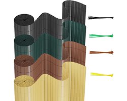 Bamboe Look PVC Balkon Rollo - UV-bestendige Inkijkbescherming voor Tuin en Balkon
