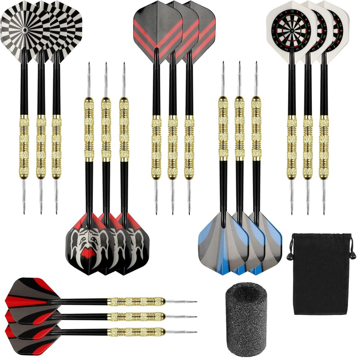 Professionele Dartset met Stalen Punten voor Beginners en Gevorderden
