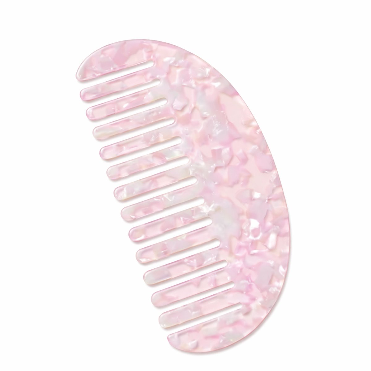 Haarkam – Acetaat – Brede Tanden – Alle Haartypes – Roze