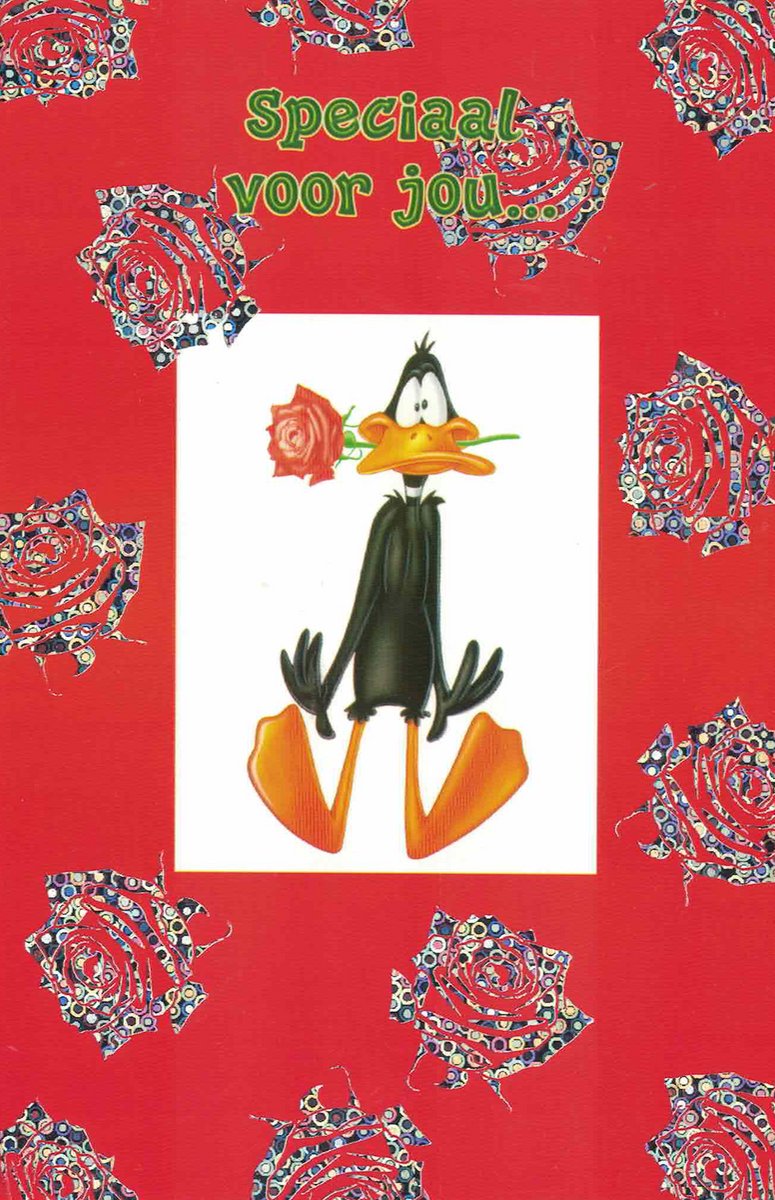 Kaart Valentijn LOONEY TUNES - Daffy Duck - liefde - love you - speciaal voor jou - valentijn - valentine - hou van jou