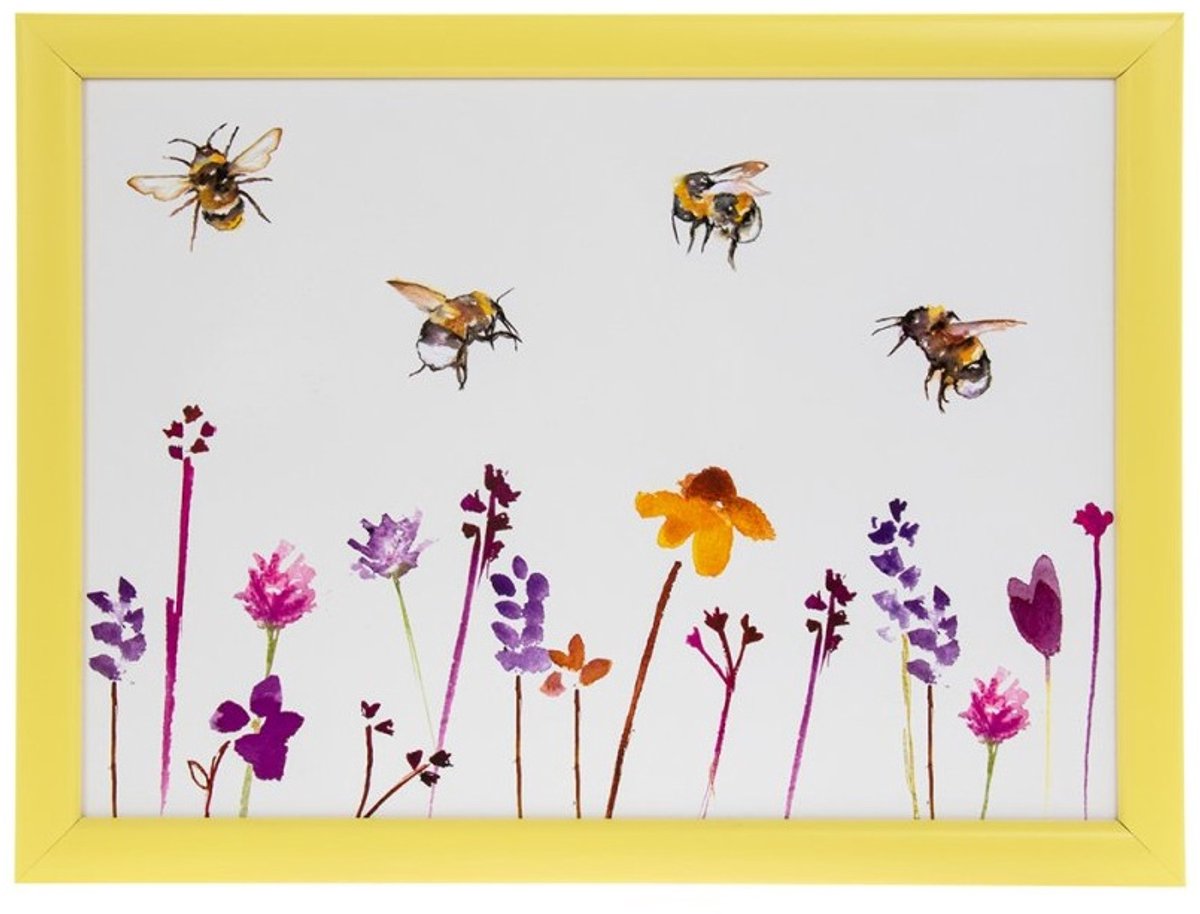Cosy Creations- Laptray - Schoottafel - Schootkussen - Laptoptafel - Dienblad met kussen - BUSY BEES 44 x 33 x 6.5 cm