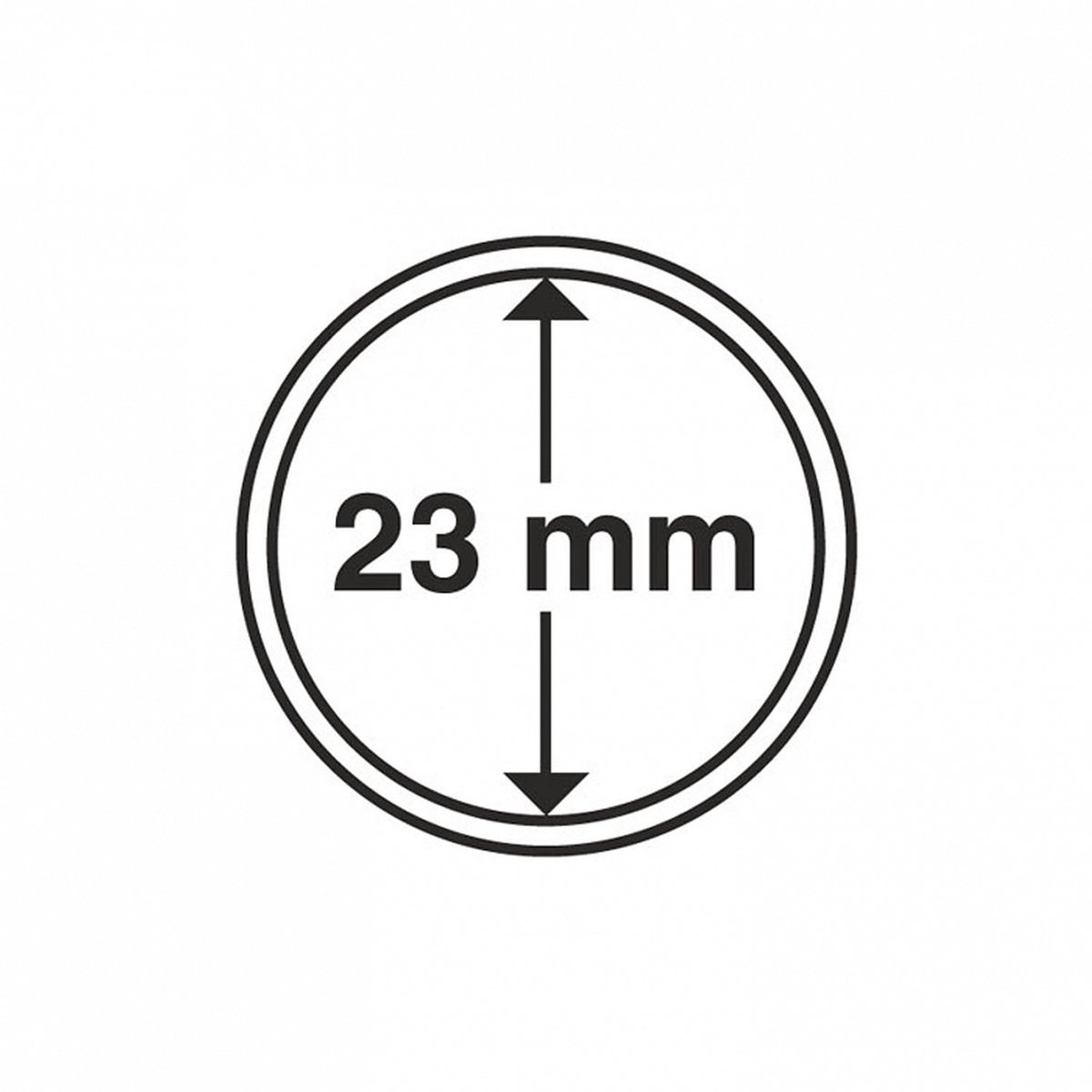 Muntcapsules Rond - geschikt voor munten Ø 23 mm. - GRIPS