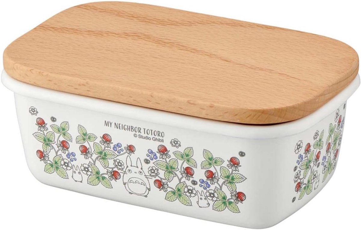 Geëmailleerde Boterbus met Houten Deksel - Ideaal voor Botervloot of Bewaren