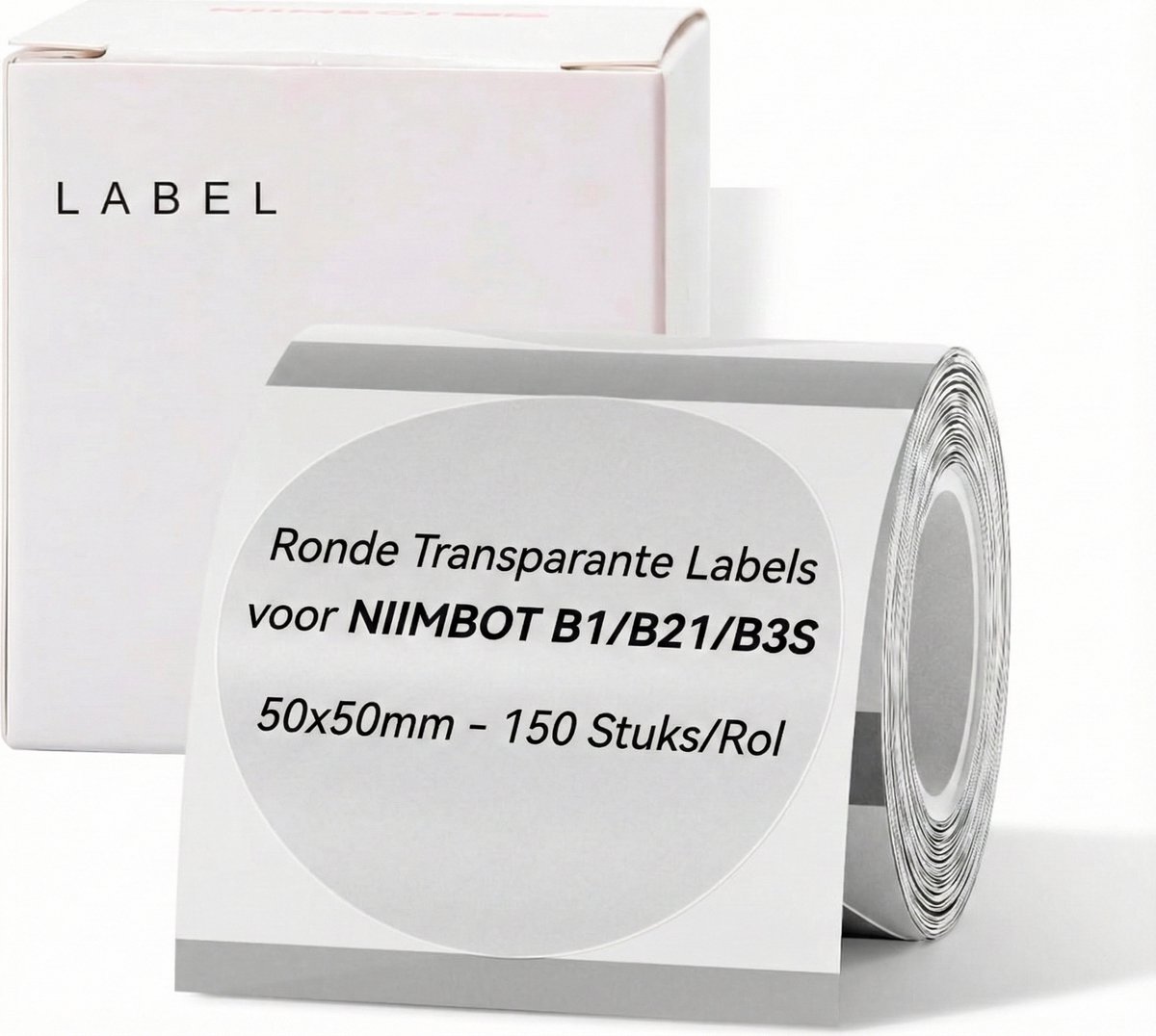 Niimbot Labelrol 50x50mm Transparant Rond – 150 stuks thumbnail 3