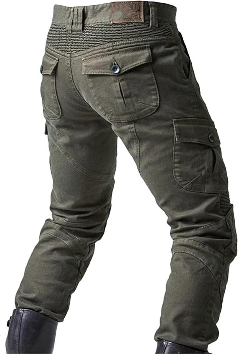 Kevlar Motorbroek Heren - Slijtvaste Motorjeans met Knie- en Heupbescherming – foto 6