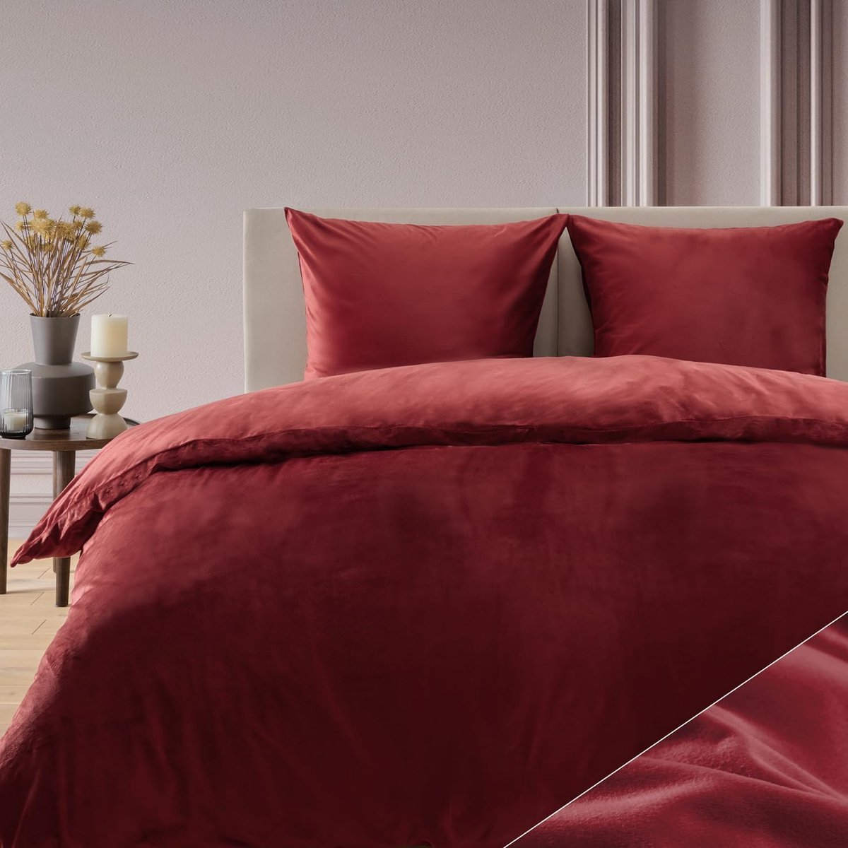 Dekbedovertrek Set 140x200 cm met Kussenslopen 80x80 cm – Kasjmier Touch Microvezel – Extra Zacht & Warm – Oeko-Tex – Taupe – Pauwhome