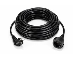 Verlengkabel / Verlengsnoer – 10 Meter – Waterbestendig en duurzaam - Zwart – Voor Binnen & Buiten