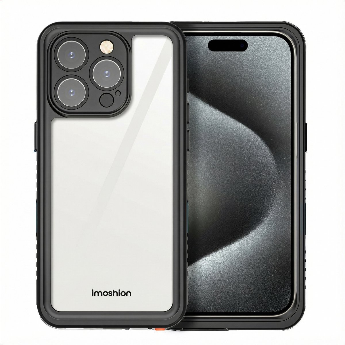 imoshion Hoesje - Geschikt voor Apple iPhone 16 Pro Max - Waterproof 360 case - Zwart