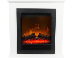 Sfeerhaard Elektrisch - Tafelhaard voor Binnen & Buiten - Sfeerhaarden met Schouw - 70L x 22B x 71H cm- Zwart