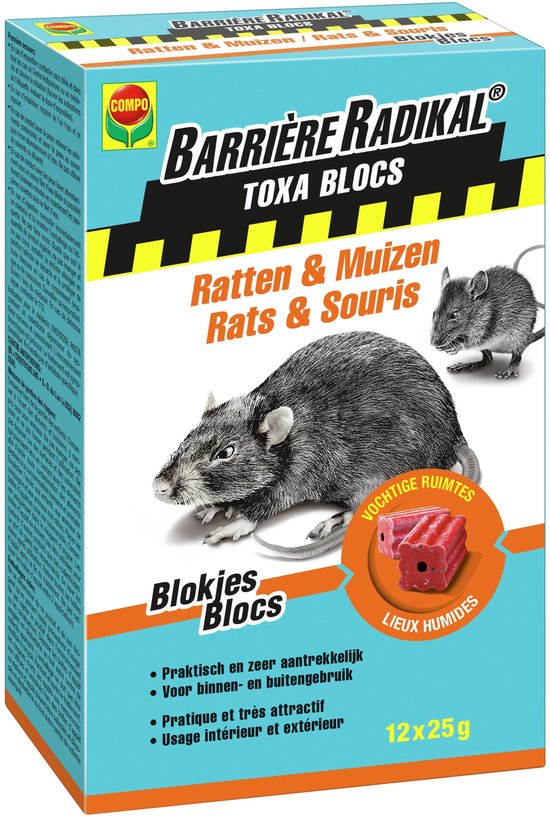 Compo TOXA BLOCS - RATTEN & MUIZEN (12 x 25 G)