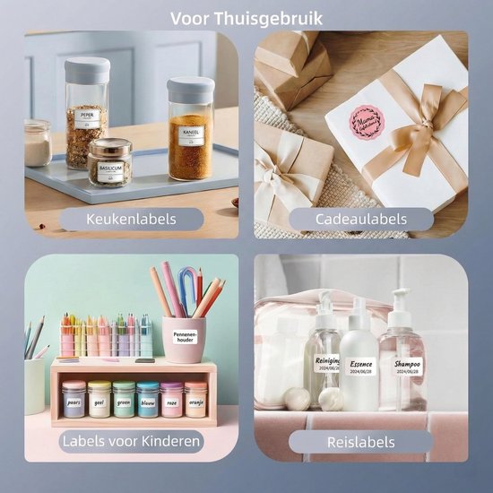 Niimbot - B1 - Imprimante d'étiquettes - Étiqueteuse - Blauw - Smart - Bluetooth - Largeur d'impression 20-50 mm - Légère - Thermique directe - 203 dpi - 1500 mAh
