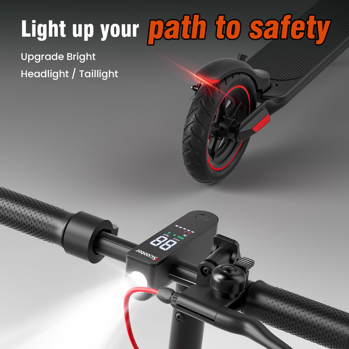 Elektrische Step iScooter i9M voor Volwassenen 10 inch 500W 36V7.5Ah Actieradius 22-30 km Met APP – foto 6