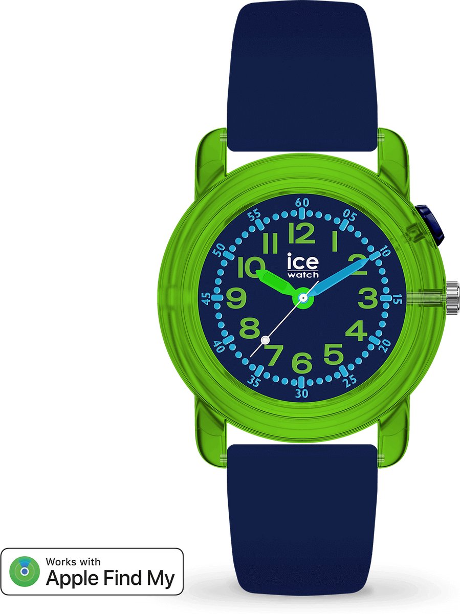 Ice Watch ICE find - Dino 024912 Horloge - Siliconen - Blauw - Ø 34 mm
