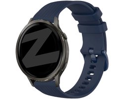 Bandz Siliconen 'Premium' bandje geschikt voor Garmin Vivoactive 6 / 5 / 3 / Vivomove / 3 / HR / Style / Luxe / Sport / Trend / Forerunner 645 / 570 / 245 / 165 / 55 / Venu / SQ / SQ2 / 2 Plus / Approach S12 / S40 / S42 - Donkerblauw