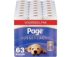 Page® toiletpapier - Kussenzacht wc papier - 63 rollen - Ultiem comfort - Voordeelverpakking
