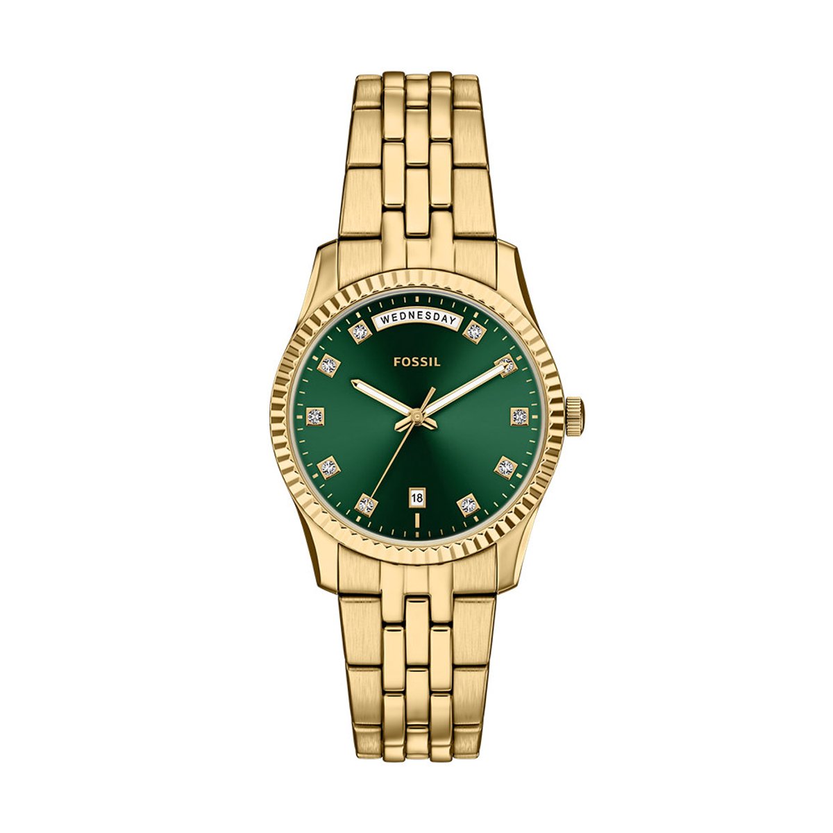 FOSSIL ES5460 Vrouwen Horloge 34 mm Goudkleurig