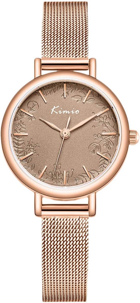 Elegant Dameshorloge Analoog met Roestvrij Staal Mesh Band - Tijdloos en Modieus