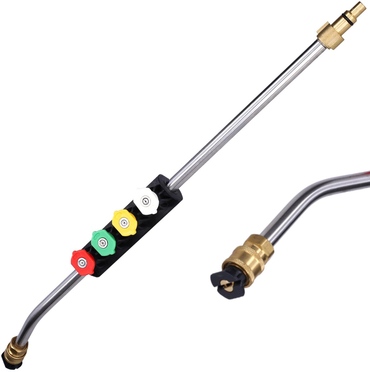 Sillar Spuitlans met 5 Spuitdoppen voor Hogedrukreiniger – Geschikt voor Parkside & Lavor – Bayonet Aansluiting – 1 Set – foto 3