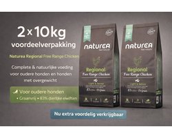 Naturea Grainfree Dog Ethos Regional Free Range Chicken Light & Senior 2x 10 kg Voordeelverpakking - Hond