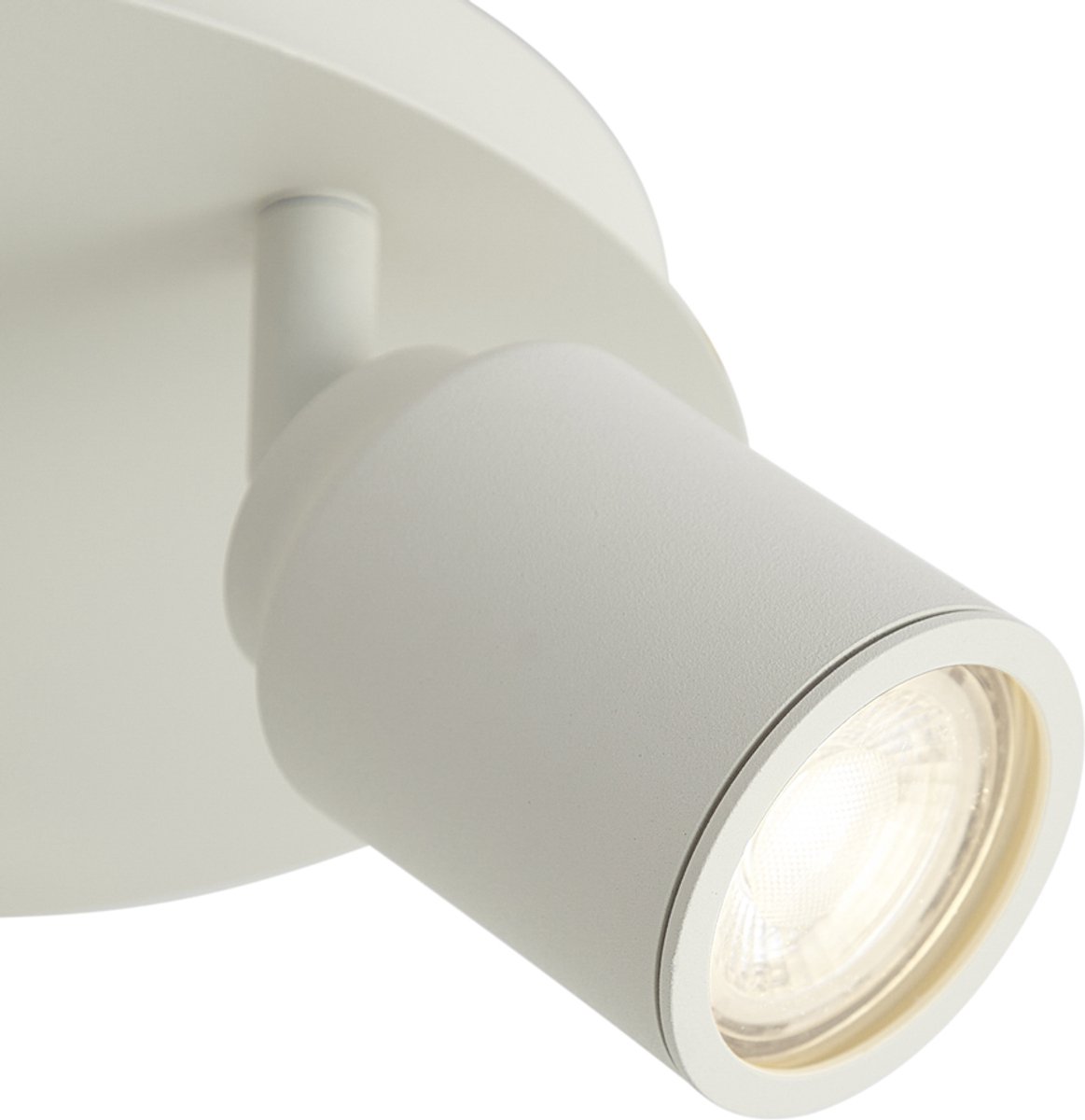 QAZQA ducha - Moderne Plafondspot | Spotje | Opbouwspot voor badkamer - 3 lichts - Ø 25 cm - Beige -