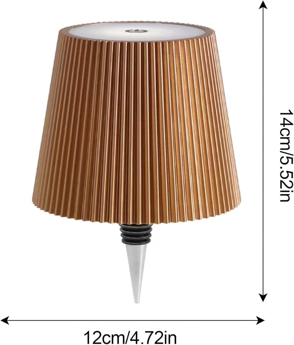 Draadloze flessenlamp, LED-wijnfleslamp, oplaadbare, draadloze flessenlamp met aanraakbediening en 3 kleurtemperaturen, voor slaapkamer, restaurant, bar - USB-oplaadbare flessentafellamp met dimfunctie (goud)-Decoratieve bureaulamp — cadeau in Wonen & Interieur - foto 2