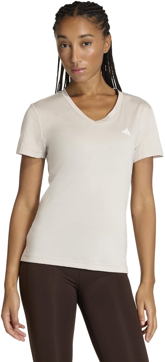 ADIDAS we min v nk tee Training t-shirt korte mouw dames Grijs
