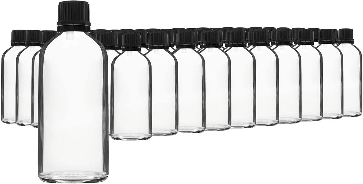 Set van 70 Kleine Glazen Druppelflessen met Pipetdop, 100ml